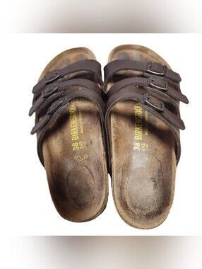 Birkenstock Dark Brown Triple-Strap Sandals